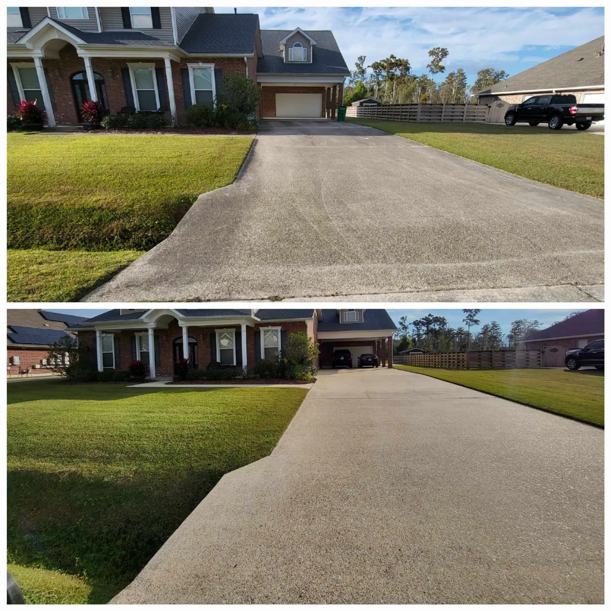 Patio before and after