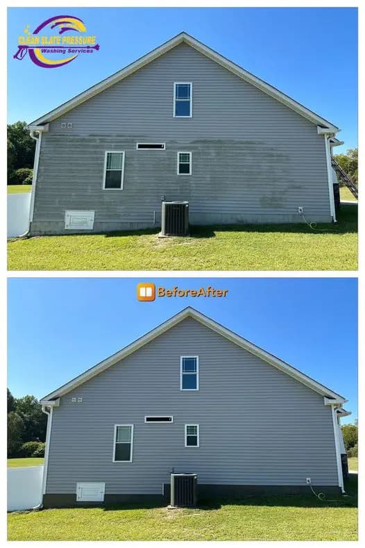 Siding before and after