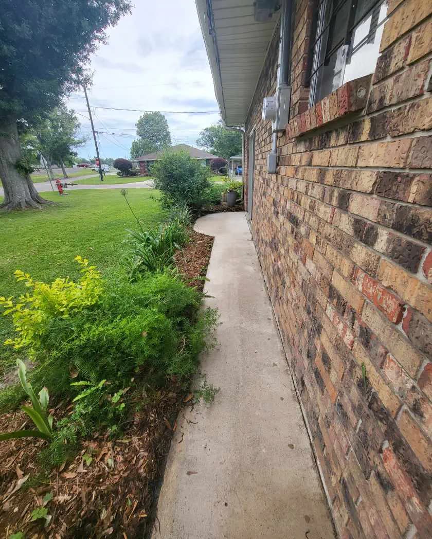 Clean gutter after pressure washing