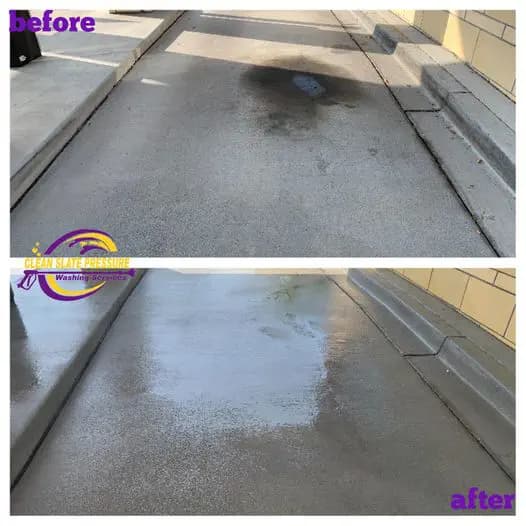 Oil stain removal before and after 2