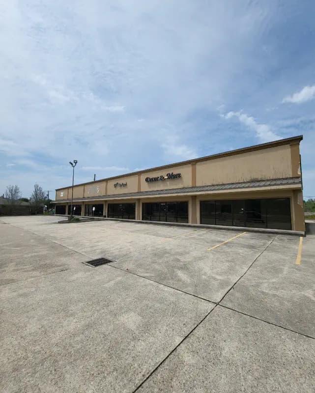 Clean parking lot after pressure washing