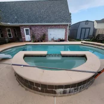 Clean pool deck